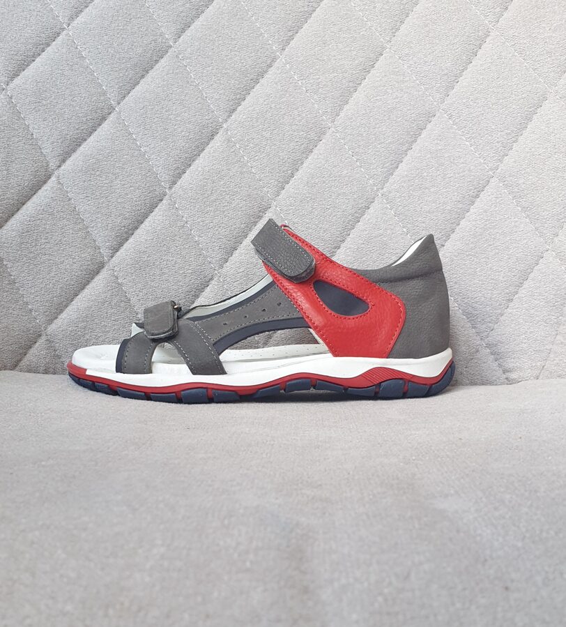 Sandals Perlina, grey-red, size: 31, 32, 33, 34, 35, 36